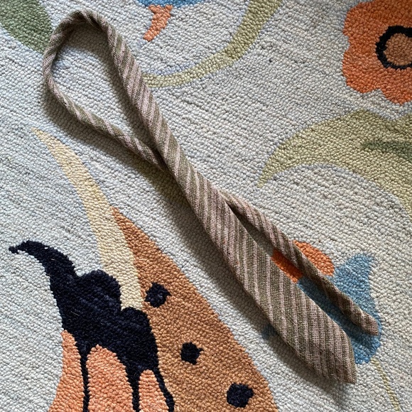 Tweedmill I 70s I Narrow British Green Gray Wool Tie - Picture 11 of 16